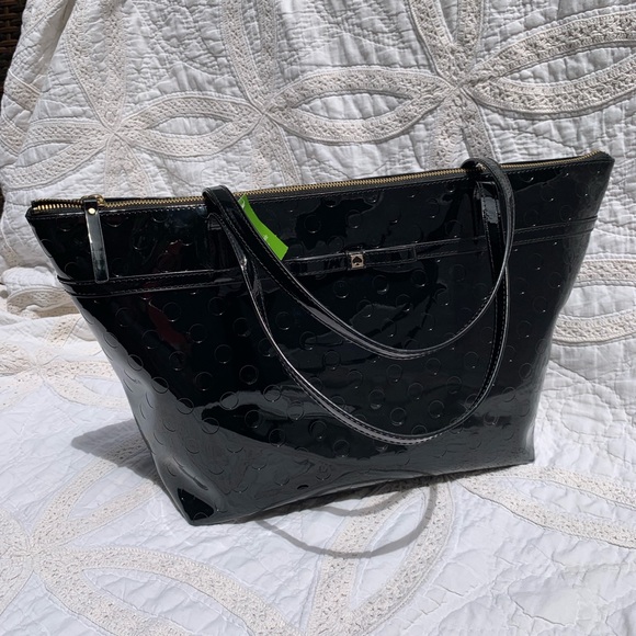 Kate Spade Black Patent Leather Tote - New w/Tags - Picture 1 of 8